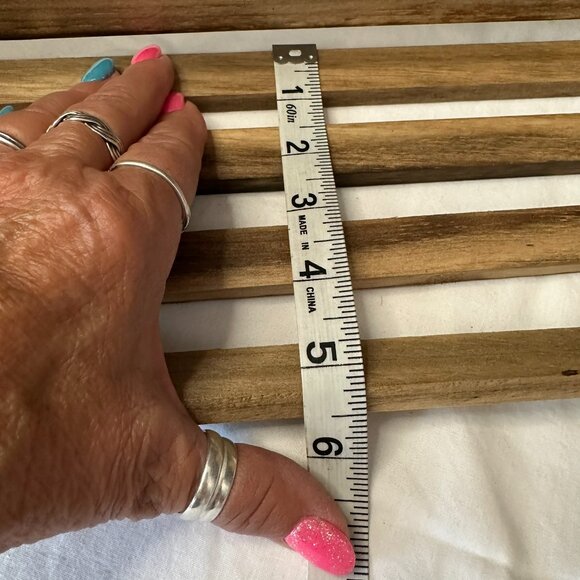 New Vintage Wood Slatted Heart Felt Shaped Hanging Rack-Shelf 14-1/2" Farmhouse - Picture 10 of 10